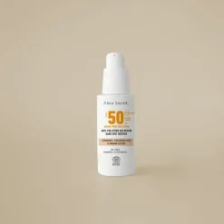 Alma Secret Solar facial natural SPF 50 con color, ceramidas, antimanchas y oil-free